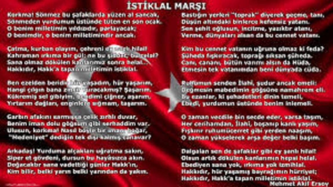 İstiklal Marşı'nı Güzel Okuma Şiir Yarışması